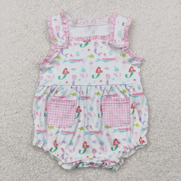 SR2880 RTS girl clothes mermaid sea princess toddler girl summer bubble