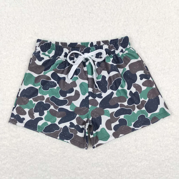 RTS 3-6M-6-7T toddler clothes matching clothing camo print shorts baby boy summer swim trunks-2026.2.2