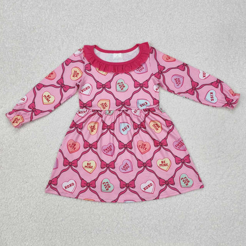 GLD0987 RTS toddler clothes love baby girl Valentine's Day winter dress