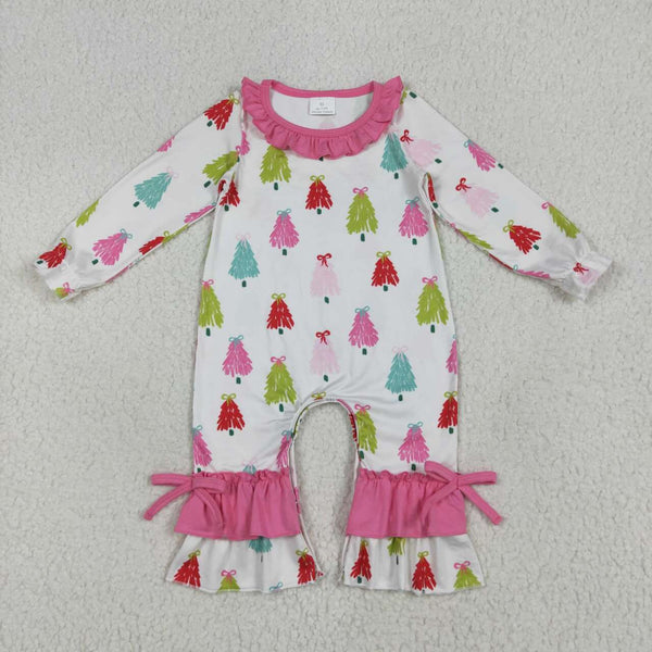 LR2280 RTS baby girl clothes tree girl christmas romper