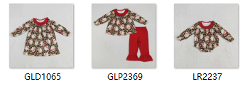 RTS kids matching clothing santa print clothing girl christmas winter clothing-2025.6.21