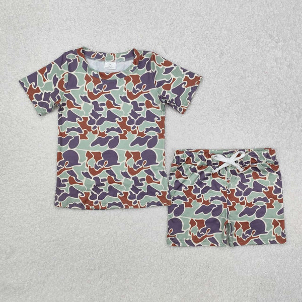 GSSO1723 RTS kids clothes boy summer shorts set camo clothing set