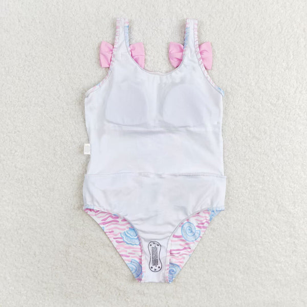 S0274 RTS baby girl clothes shell girl summer swimsuit