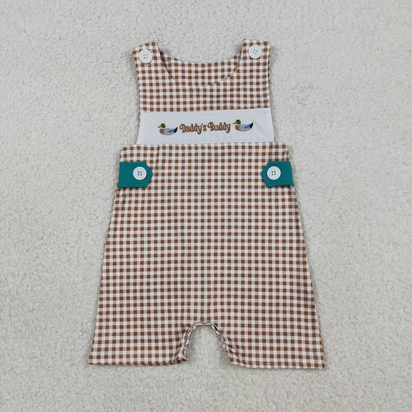 SR3508 RTS baby boy clothes daddy’s buddy boy summer embroidery romper