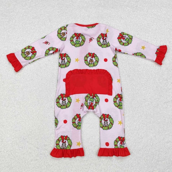 LR1664 RTS baby  girl clothes cartoon girl christmas winter romper-bamboo