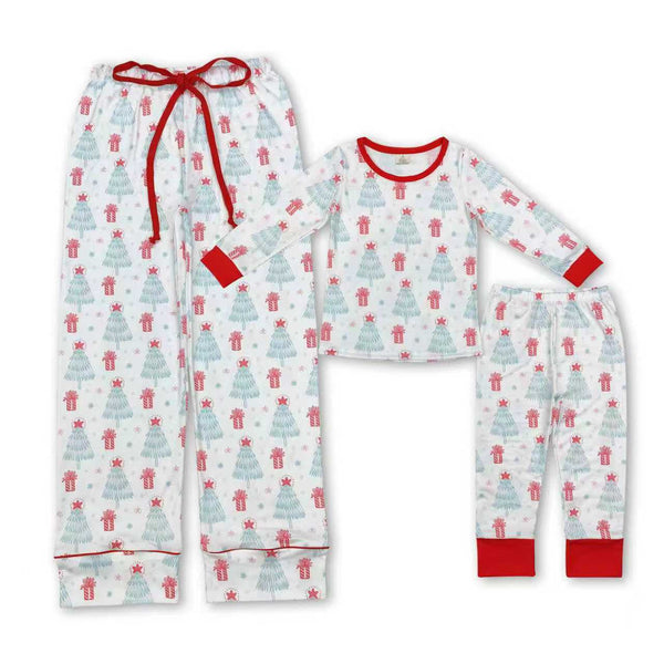 RTS toddler clothes matching tree print clothing  mama kids christmas clothes-2025.11.4