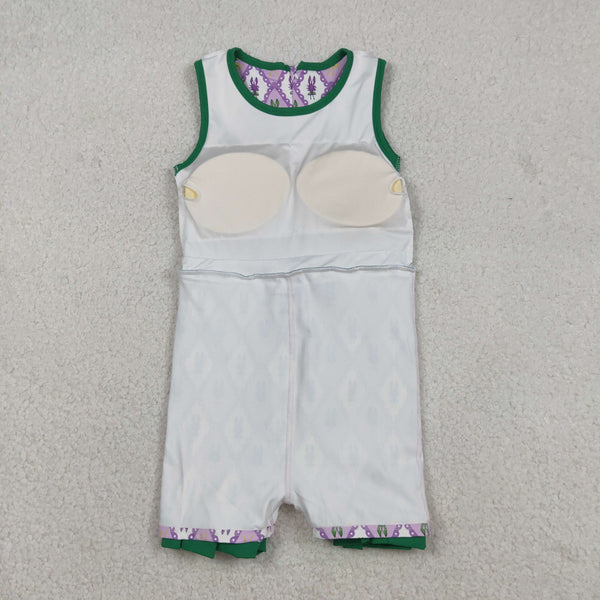 GSD2868 RTS girl clothes purple crawfish Mardi Gras Sports Dress yoga clothes atheletic clothes