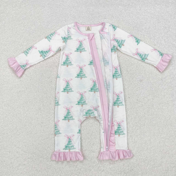 LR1518 RTS baby clothes grandmillennial girl christmas romper-bamboo