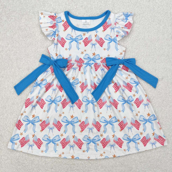 GSD1825 RTS girl clothes flag baby girl 4th of July patriotic summer dress