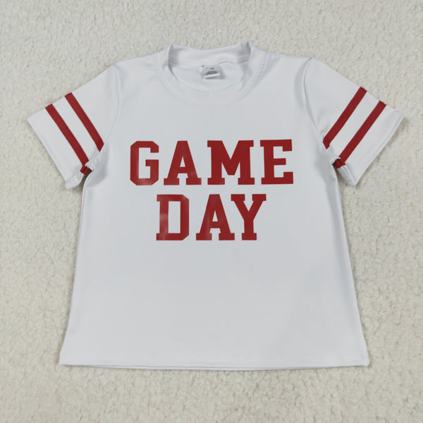GT1102 RTS girl summer shirt red game day yoga girl sports top