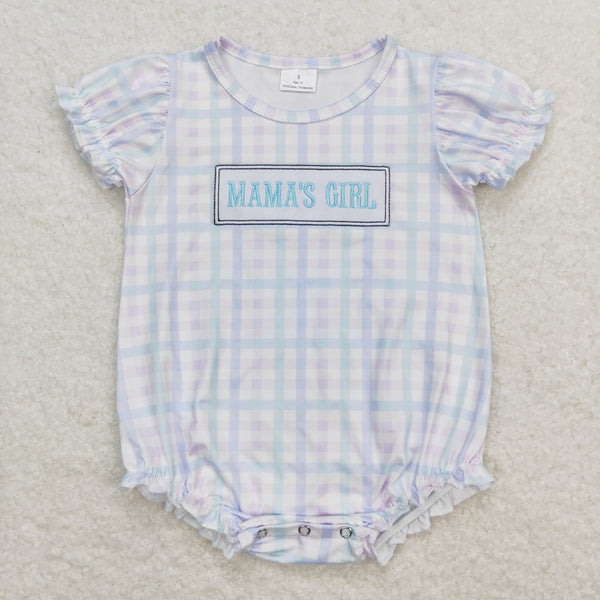 SR1091  RTS baby girl clothes mamas embroidery girl toddler girl mother's day summer bubble
