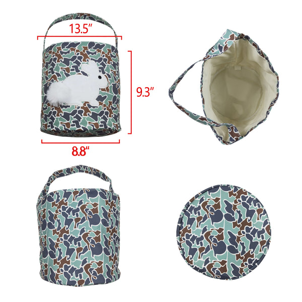 BA0157 Baby toddler infant baby bunny bag  easter bag basket camo easter basket