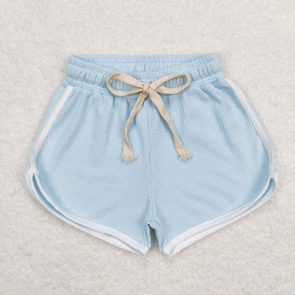 SS0289 RTS toddler clothes cotton blue baby girl summer shorts