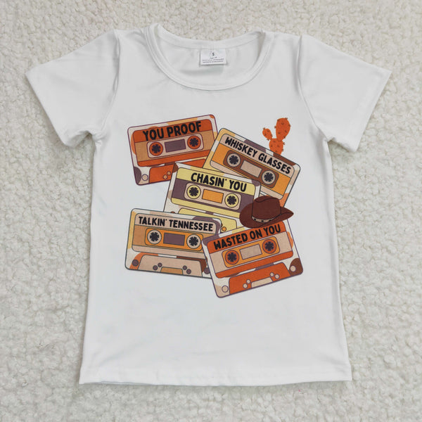 GT0131 kids clothes girls tape summer tshirt