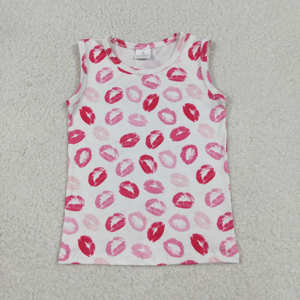 RTS GLP3120 3pcs toddler girl clothes kiss girl Valentine set