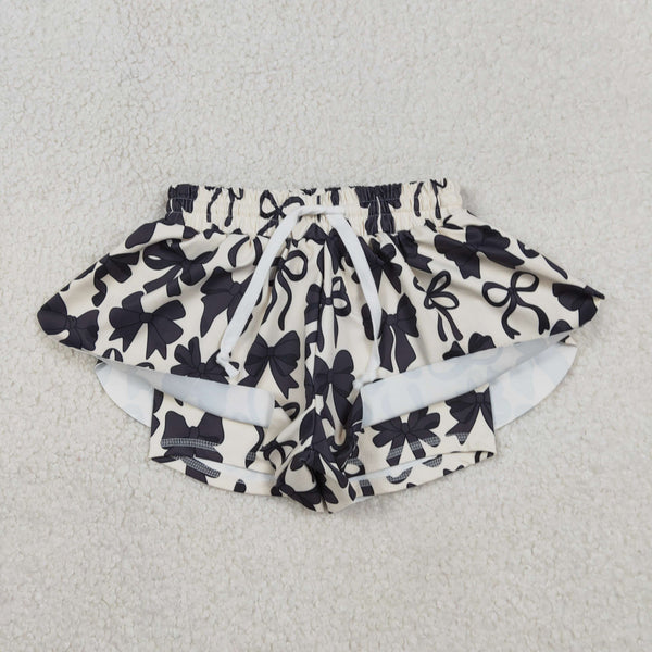 SS0770 RTS baby girl clothes bow print girl yoga summer shorts