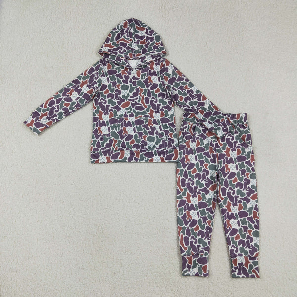 RTS BLP1412 toddler boy clothes baseball camo boy winter outfit hoodies set