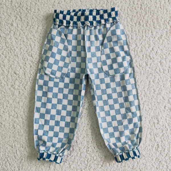 P0018 baby casual pants girl plaid girls pants