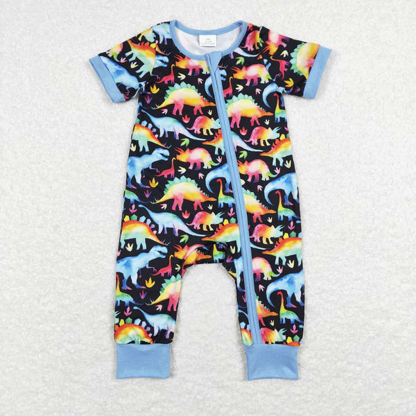 SR0506 baby boy clothes baby dinosaur romper  boy summer clothes