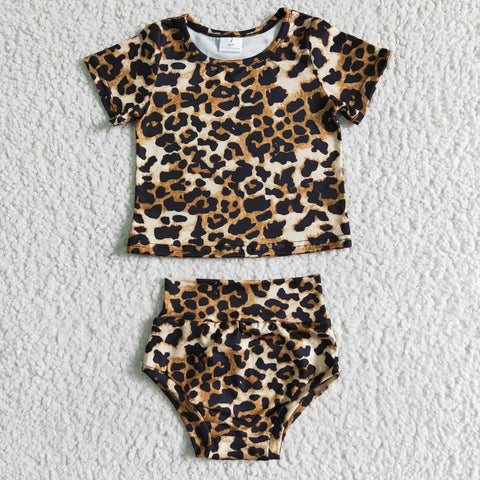 B3-12 kids clothing summer leopard bummies set-promotion 2024.5.5 $2.99