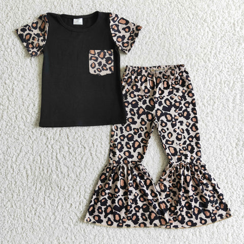 B15-14 leopard pocket short baby girl clothes fall baby clothes-promotion 6.1 $2.99