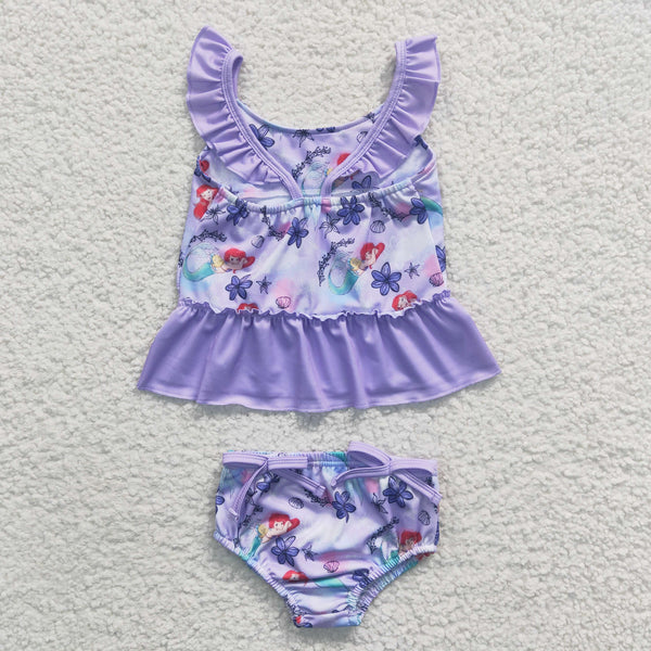 S0037 toddler girl clothes mermaid cartoon summer swimsuit