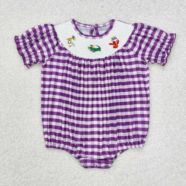 SR2060 RTS baby girl clothes animal smock girl mardi gras bubble