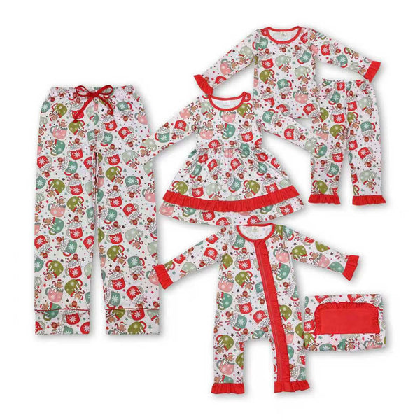 RTS toddler clothes matching coffee print clothing  mama kids christmas clothes-2025.11.5