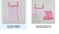 RTS toddler clothes matching clothing floral kids summer clothing