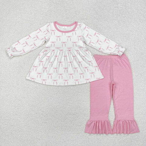 GLP1973 RTS toddler girl clothes pink bows girl winter set