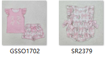 RTS girl summer matching clothes bow girl summer clothes