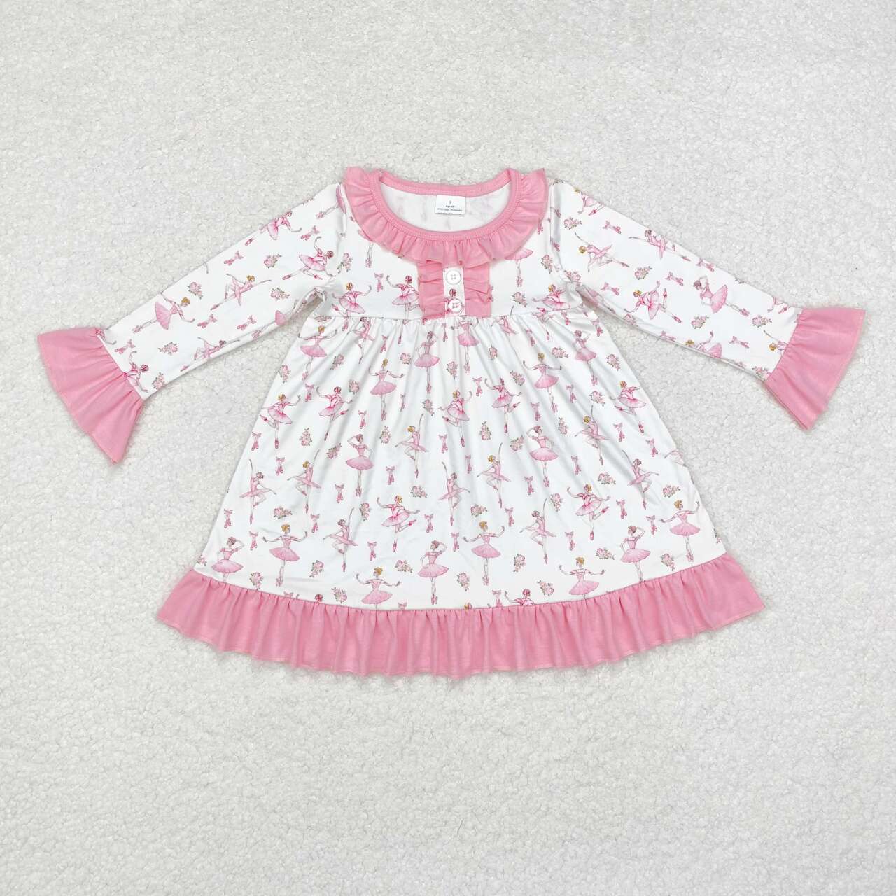 GLD0720 RTS  toddler girl clothes pink princess ballet girl winter dress