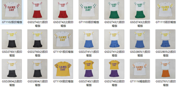 RTS toddler clothes matching clothing girls vinyl go team top kids yoga summer clothing-2025.9.4