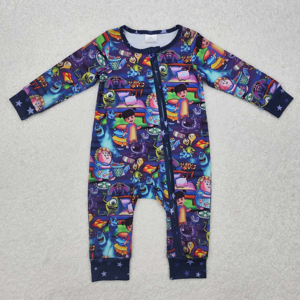LR2164 RTS baby girl clothes cartoon girl winter romper zip romper
