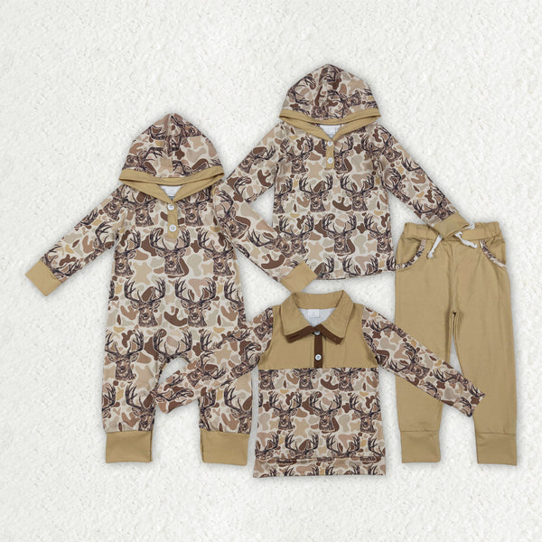 RTS Matching clothing kids deer camo print hooded long sleeve clothes-2026.10.27