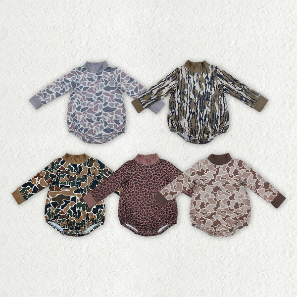 RTS Matching clothing kids camouflage leopard print long sleeve baby romper-2026.10.14