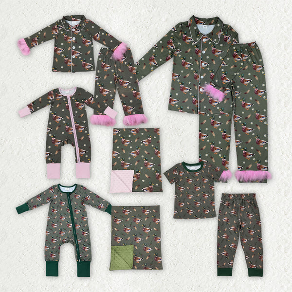 RTS Matching clothing kids mallard duck print family pajama set-2026.10.17