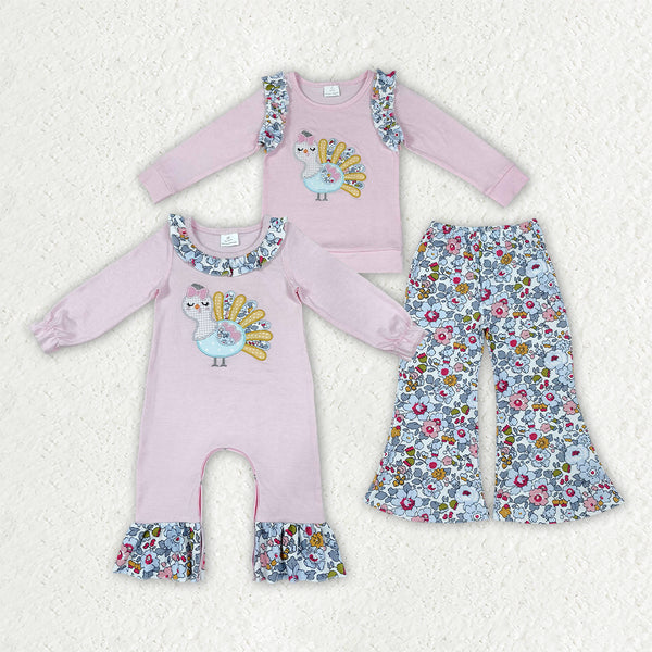 RTS Matching clothing kids Thanksgiving turkey embroidery clothes-2026.10.13