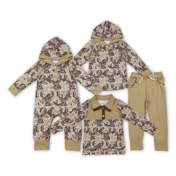 RTS Matching clothing kids deer camo print hooded long sleeve clothes-2026.10.27