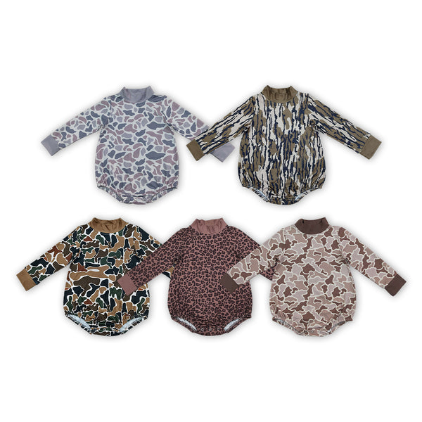 RTS Matching clothing kids camouflage leopard print long sleeve baby romper-2026.10.14