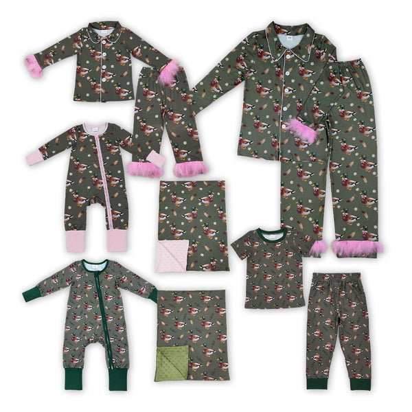 RTS Matching clothing kids mallard duck print family pajama set-2026.10.17