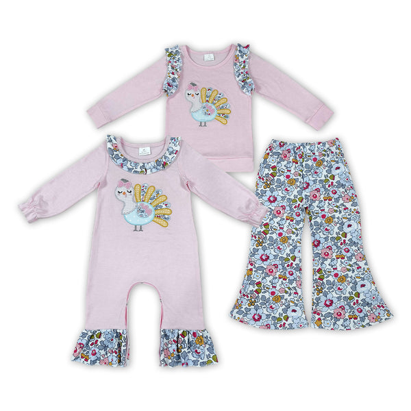 RTS Matching clothing kids Thanksgiving turkey embroidery clothes-2026.10.13