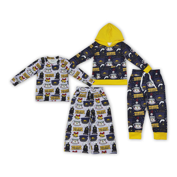 RTS Matching clothes halloween witch coffee print kid long sleeve hoodie top pant family matching outfit-2026.9.23