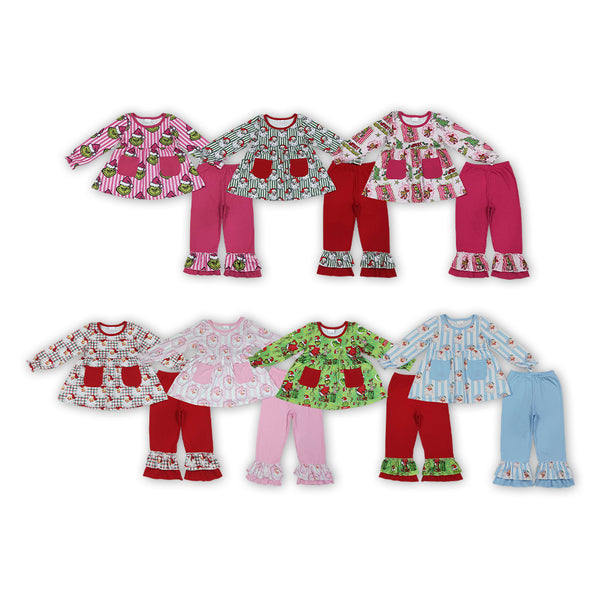 RTS Matching clothing kids christmas winter pants set-2026.10.7