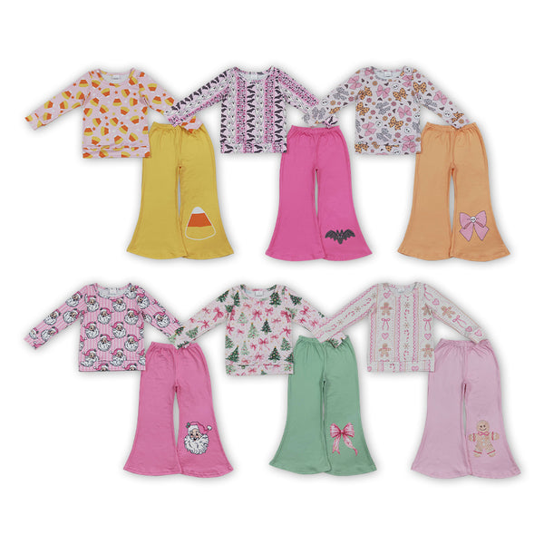 RTS Matching clothing kids halloween christmas mixed print baby girl fall clothing-2026.9.7