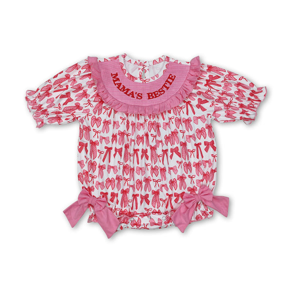 RTS kids clothing Matching Summer Bow Grandmillennial Smock Clothing