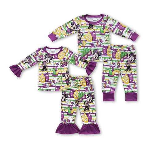 RTS matching Mardi Gras Pajamas Set Pajamas set