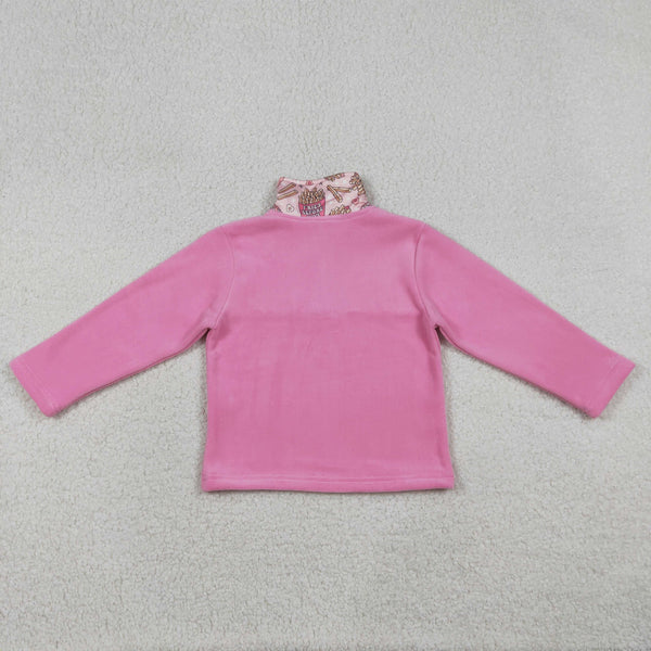RTS GT1504 kids girl clothes fries girl Valentine's Day top winter velvet shirt
