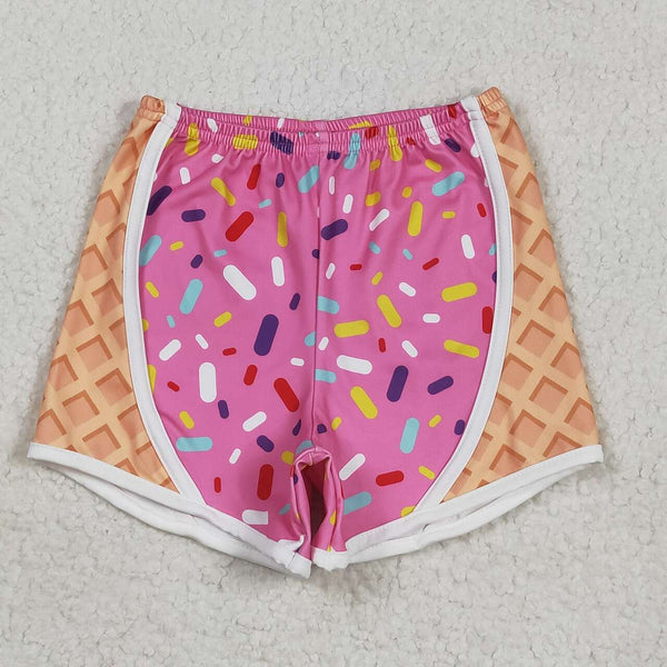 SS0570 RTS baby girl clothes ice cream girl summer yoga shorts