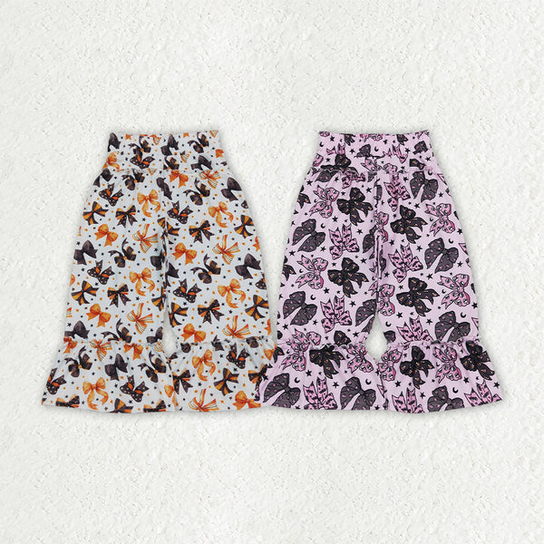 RTS Matching clothing kids mixed Halloween bow baby girl flare pants halloween clothes-2026.10.7